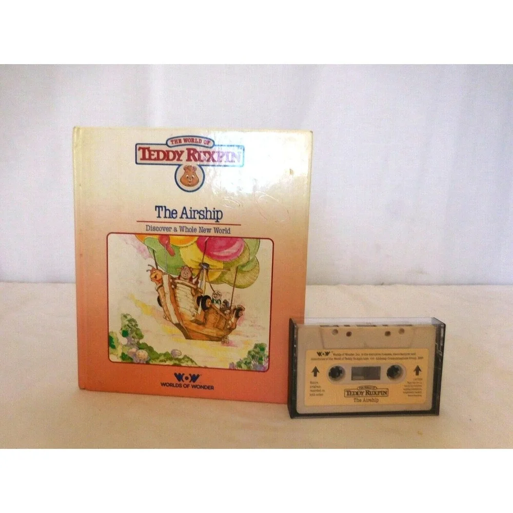 Teddy‎ Ruxpin  The Airship Book n Cassette Tape 1980s Worlds of Wonder Vintage